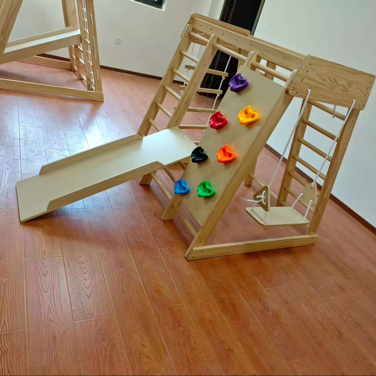 Kids Outdoor Frame - Wooden Kids Climbing Frame Ladders Toys