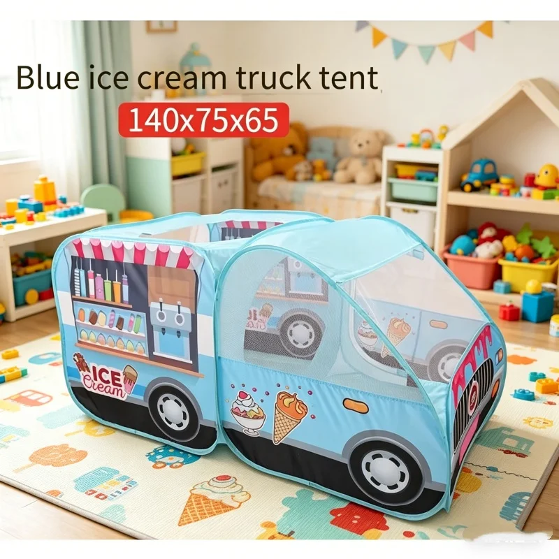 Kids Outdoor Wendy House - Kids Portable Pink Dessert Truck Play