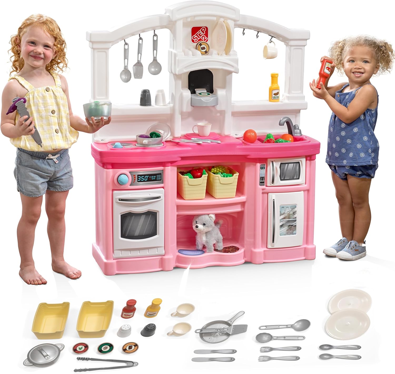 Kids Outdoor Wooden Playset - Fun with Friends Kids Kitchen Playset,