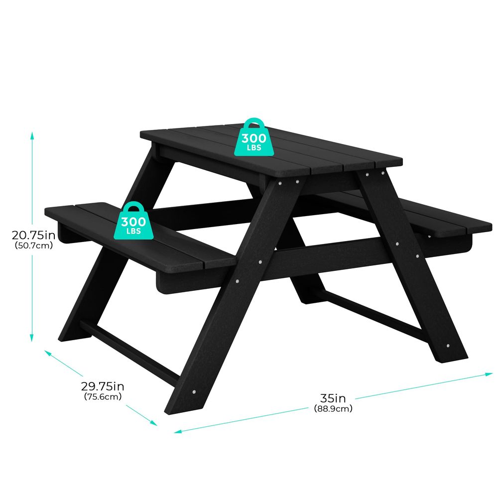 Kids Picnic Table, HDPE All We - Kids Outdoor Chair And Table avaliação e preço