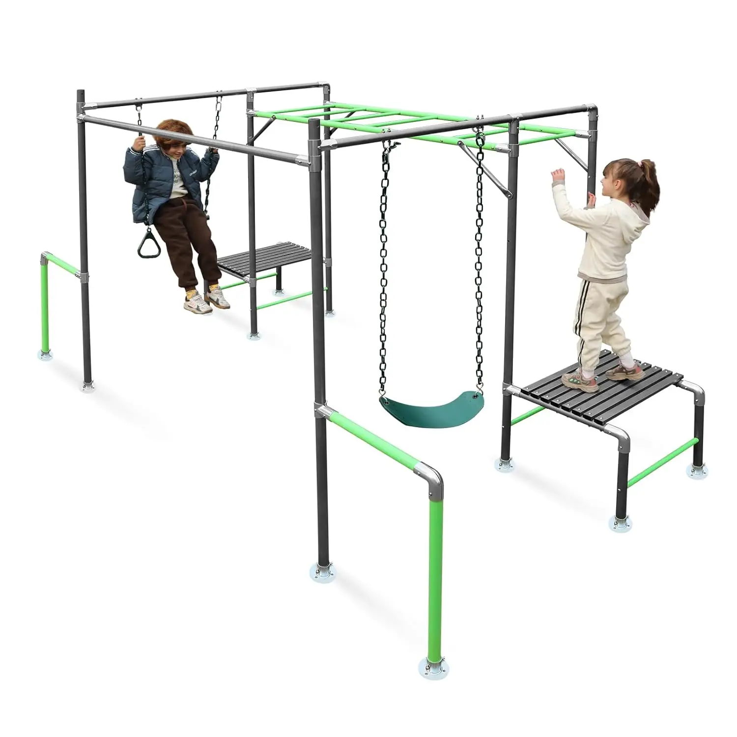 Outdoor Jungle Gym with Monkey - Kids Outdoor Monkey Bar Set avaliação e preço