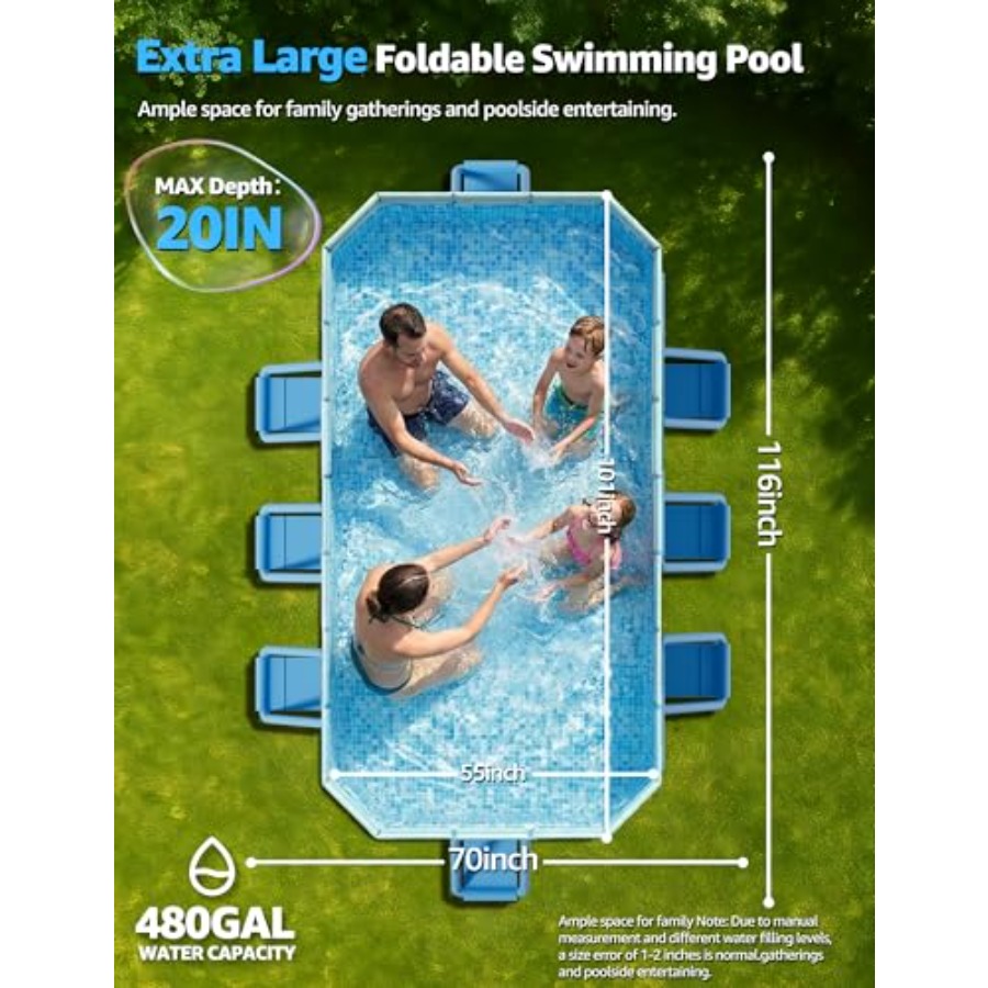 Backyard outdoor foldable pool - Kids Outdoor Frame avaliação e preço