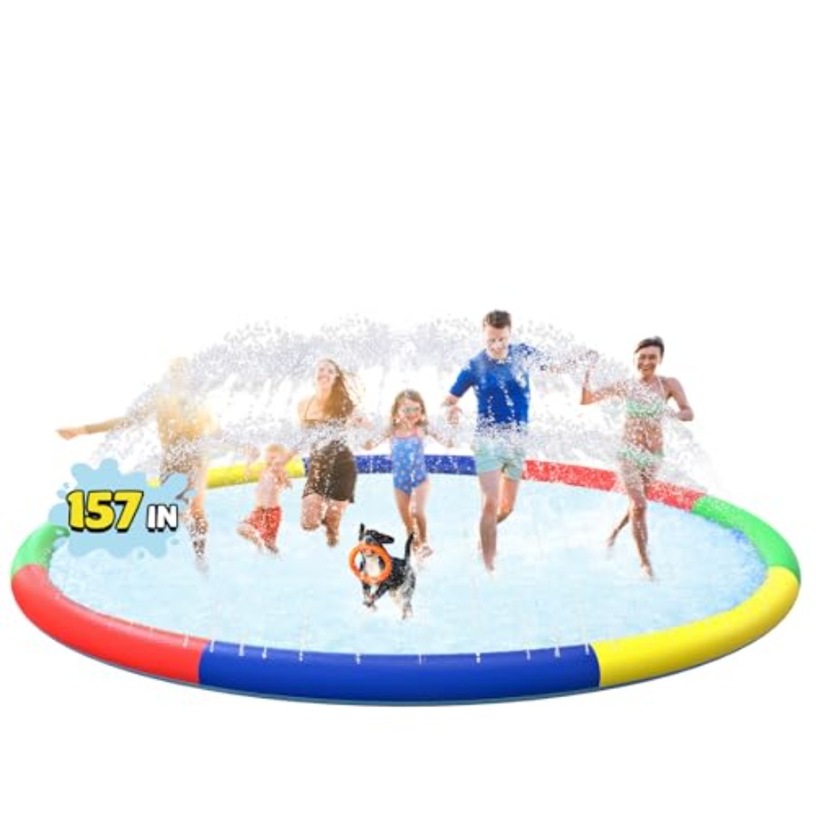 3 FT Large Splash Pad for Ages - Kids Outdoor Water Toys avaliação e preço