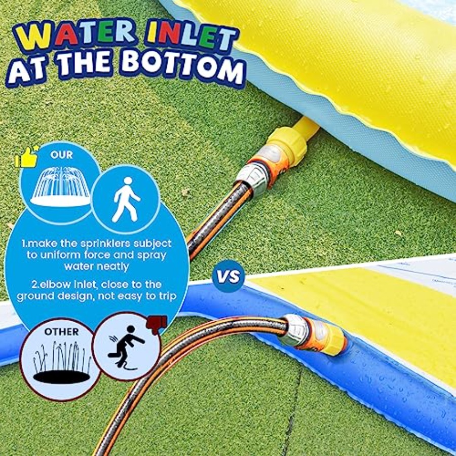 3 FT Large Splash Pad for Ages - Kids Outdoor Water Toys avaliação e preço