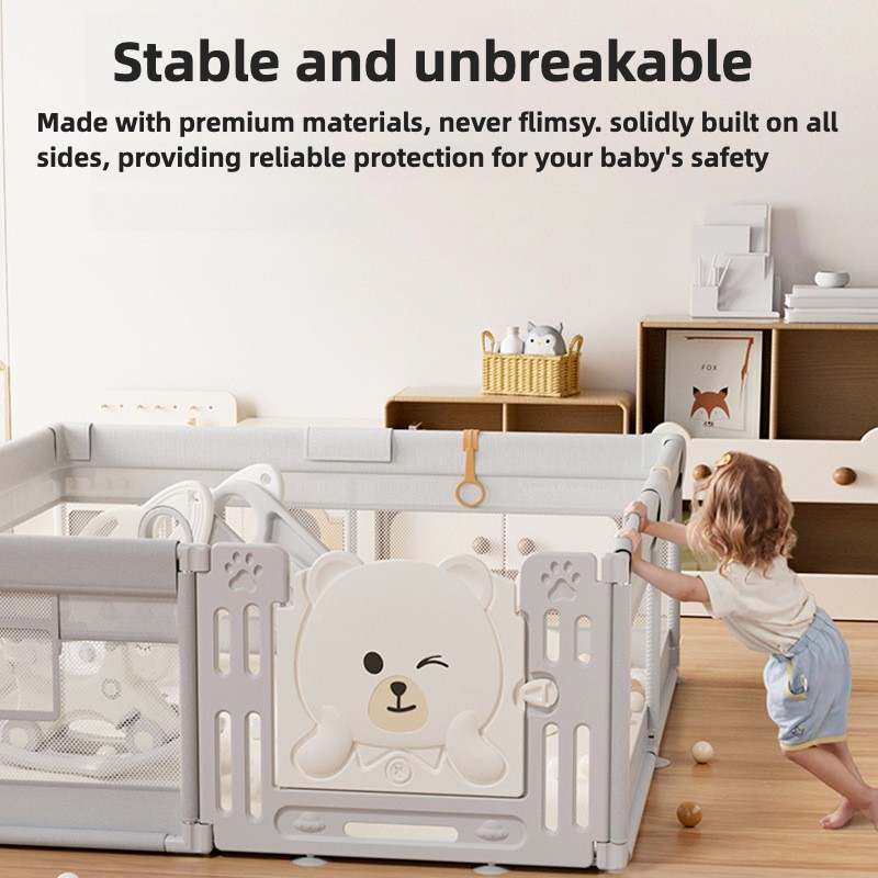 IMBABY 180x150cm Baby Playpen  - Kids Outdoor Fence avaliação e preço