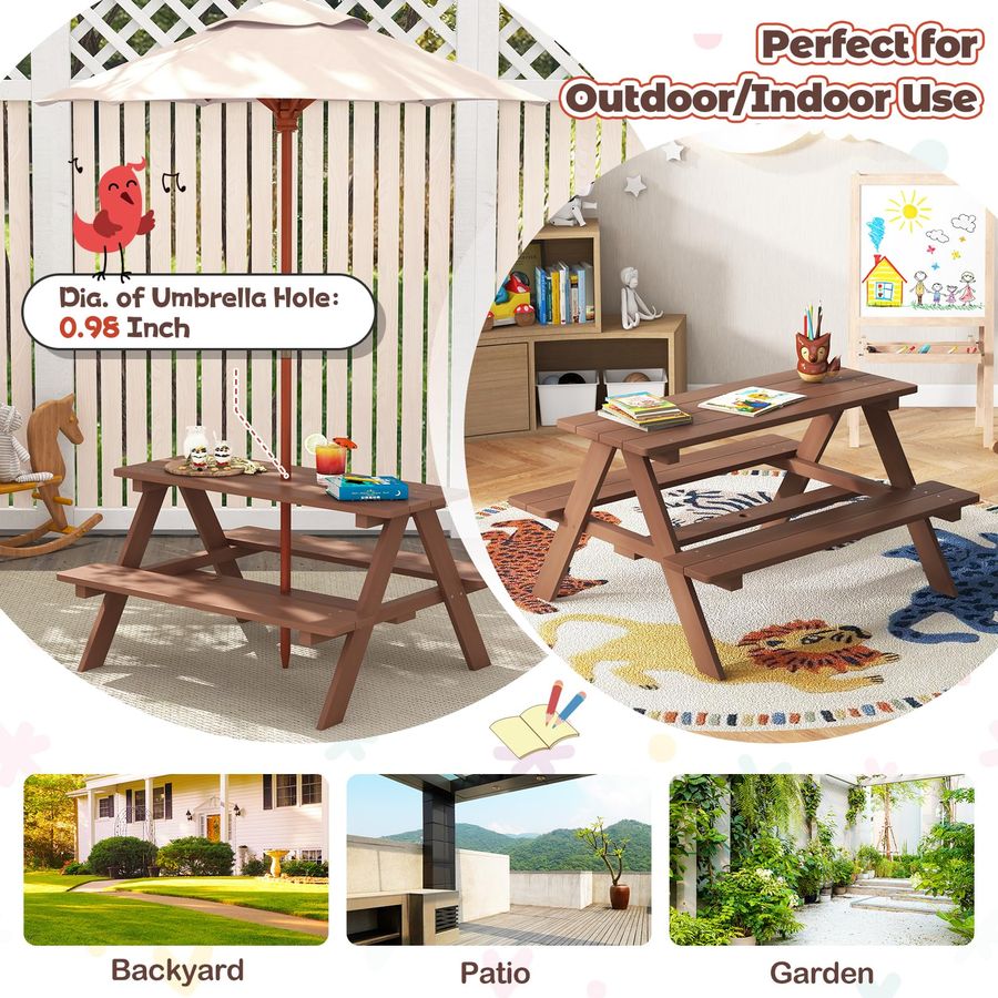 Kids Picnic Table, Toddler Out - Kids Outdoor Folding Table avaliação e preço