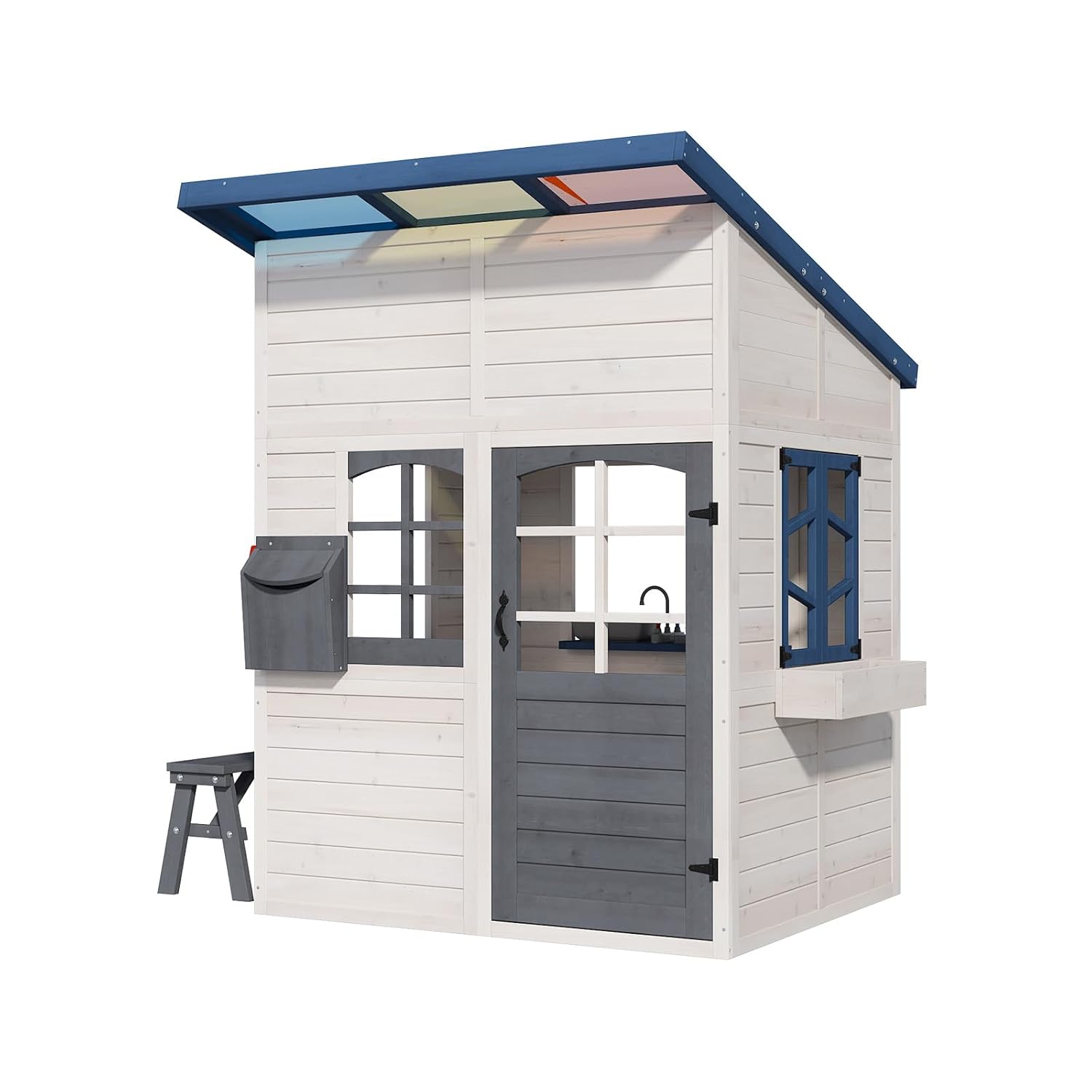 Wooden Kids Outdoor Playhouse  - Kids Outdoor Wooden Playset avaliação e preço