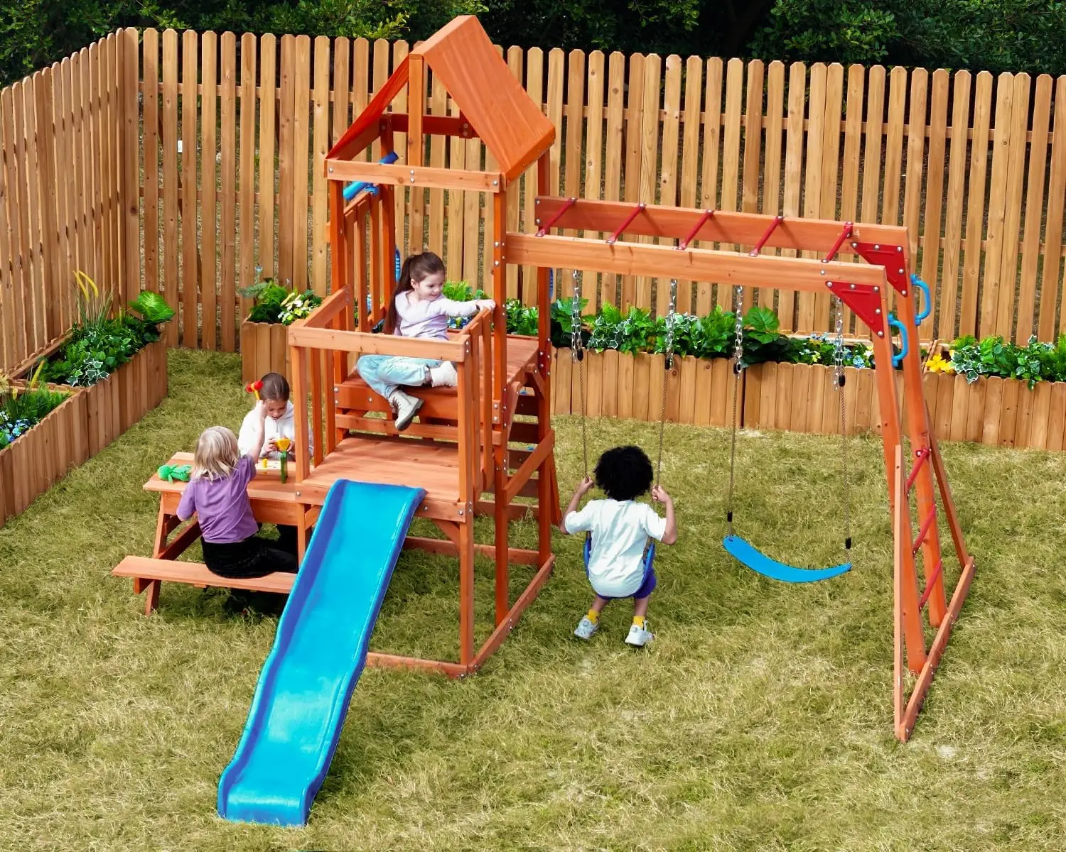 Hot-sellingDolphin Playground  - Kids Outdoor Monkey Bar Set avaliação e preço