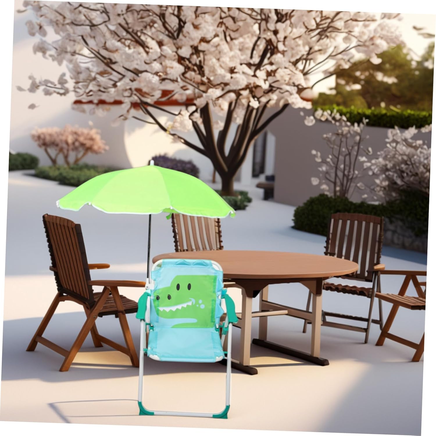 1 Set Folding Beach Chair with - Kids Outdoor Lounge Furniture avaliação e preço