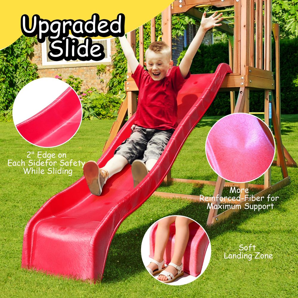Wooden Swing Sets for Backyard - Kids Outdoor Monkey Bar Set avaliação e preço