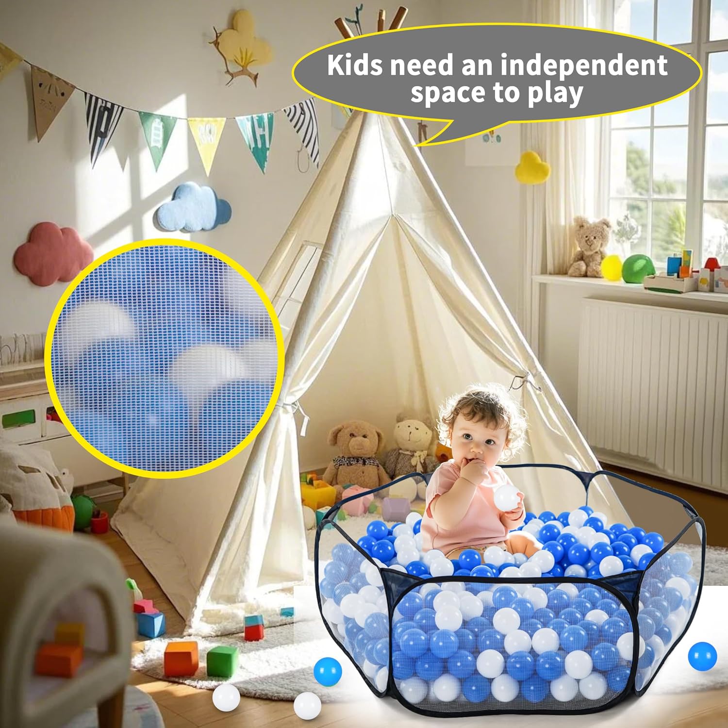 Kids Ball Pit Play Tent, Child - Kids Outdoor Fence avaliação e preço