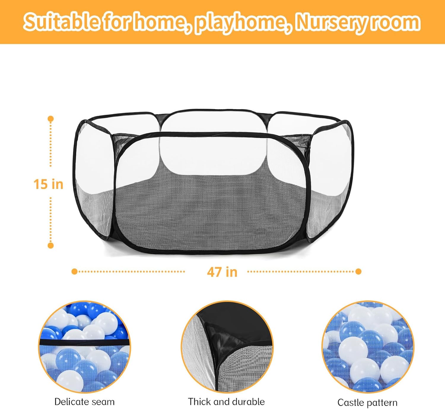 Kids Ball Pit Play Tent, Child - Kids Outdoor Fence avaliação e preço