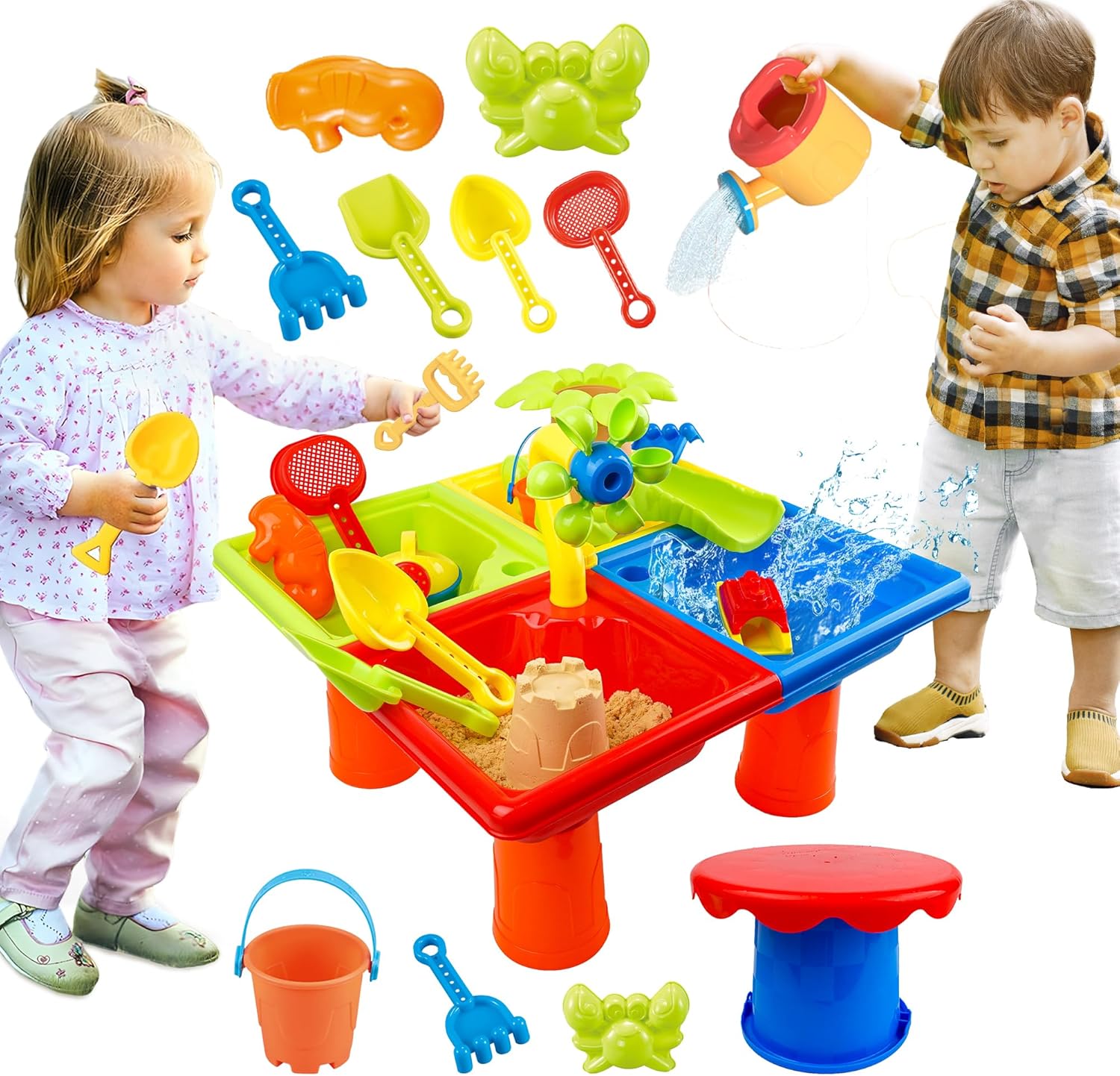 25 Pcs Summer Water Table for  - Kids Outdoor Water Toys avaliação e preço