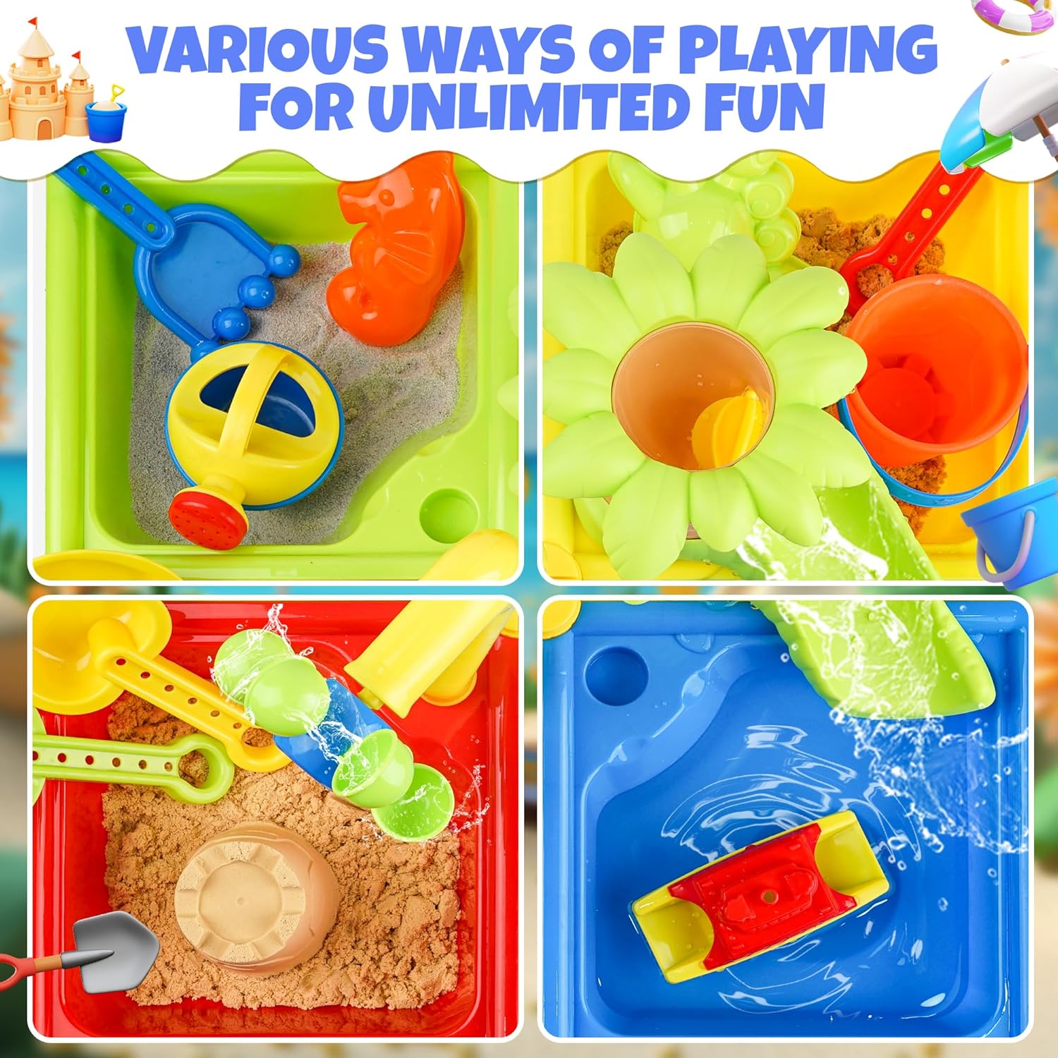 25 Pcs Summer Water Table for  - Kids Outdoor Water Toys avaliação e preço