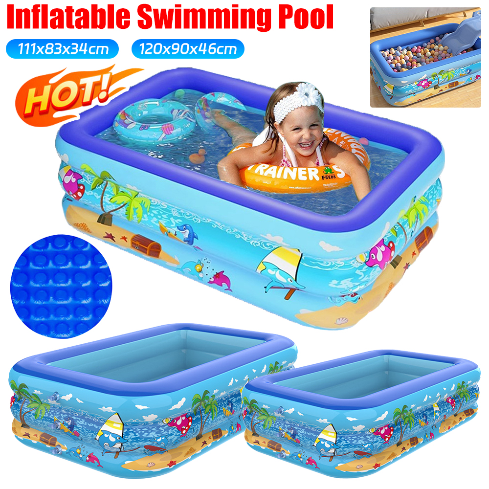 Inflatable Swimming Pool Large - Kids Outdoor Frame avaliação e preço