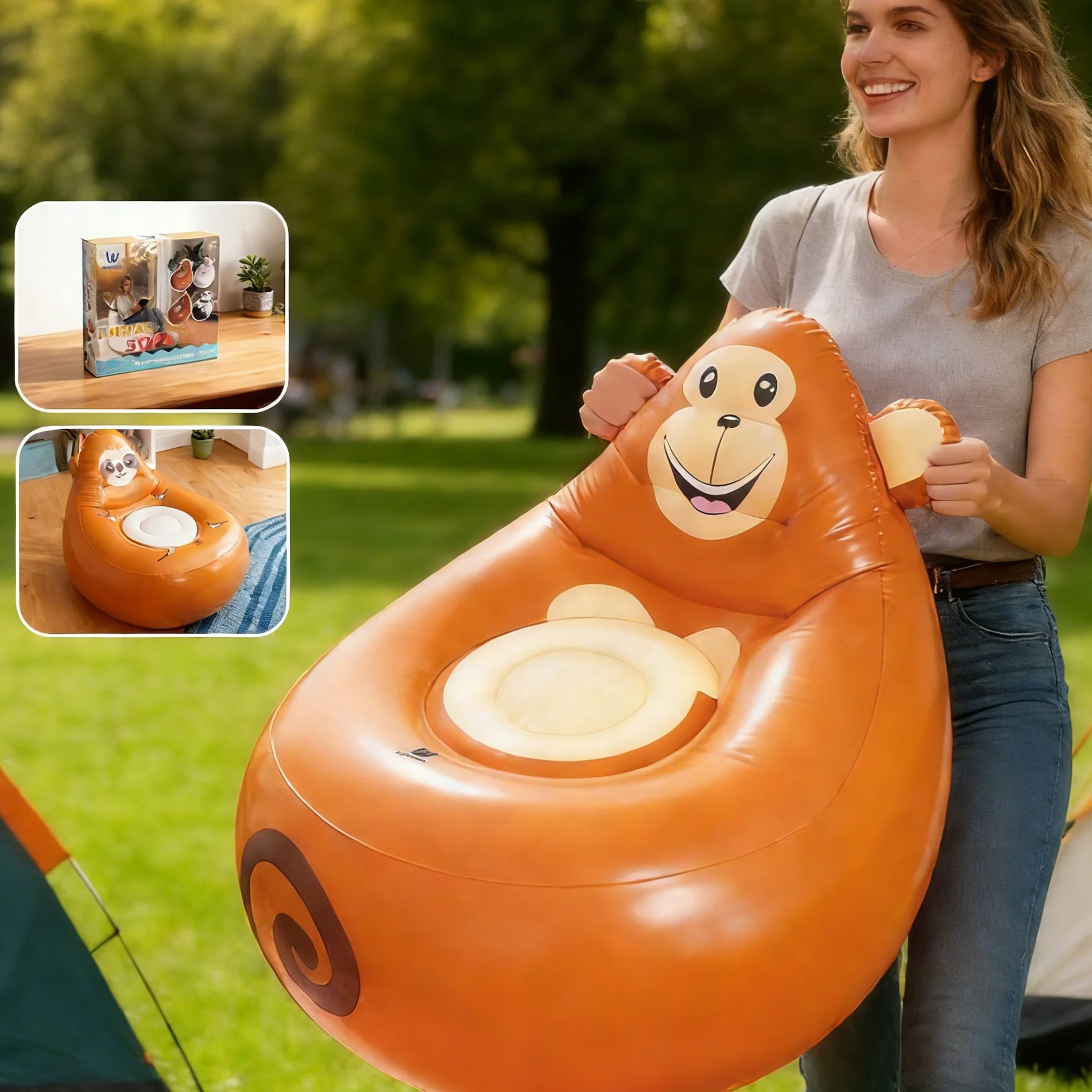 Inflatable Lazy Sofa Kids Cart - Kids Outdoor Lounge Furniture avaliação e preço