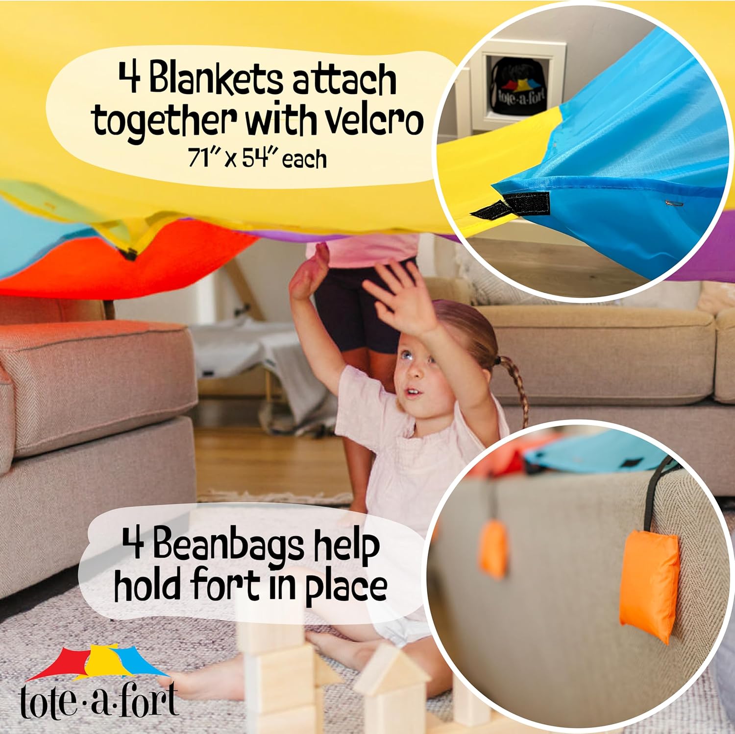 Portable Fort Building Kit - 4 - Kids Outdoor Fort Building Kit avaliação e preço