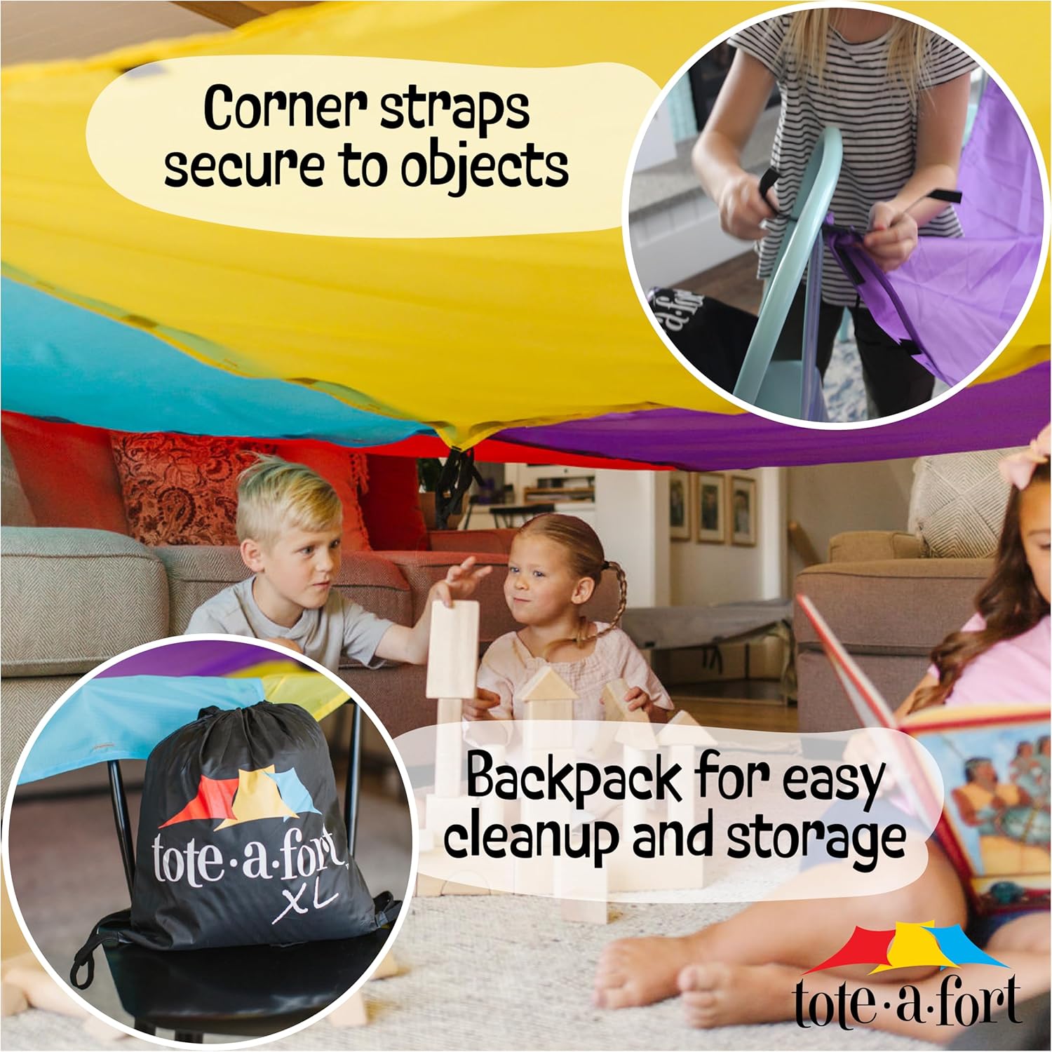Portable Fort Building Kit - 4 - Kids Outdoor Fort Building Kit avaliação e preço