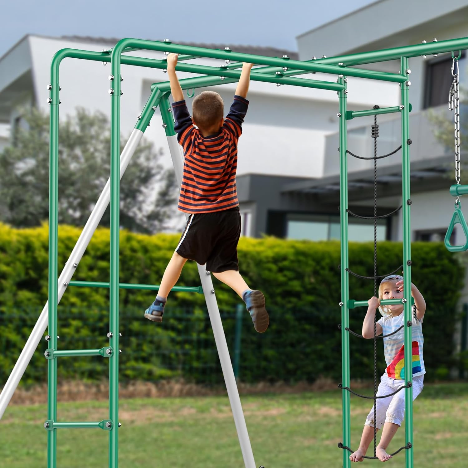 Backyard Swing Set Outdoor Kid - Kids Outdoor Monkey Bar Set avaliação e preço