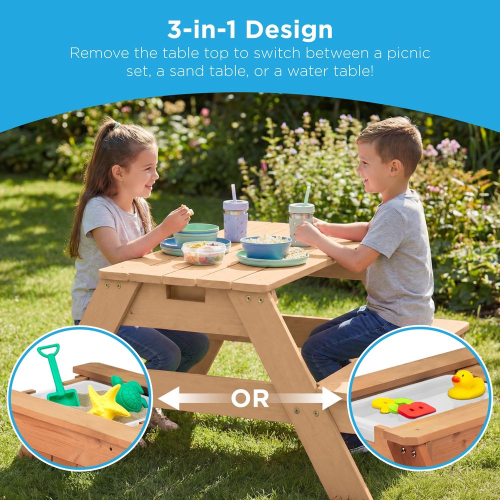 Kids Picnic Table with Umbrell - Kids Outdoor Umbrella avaliação e preço