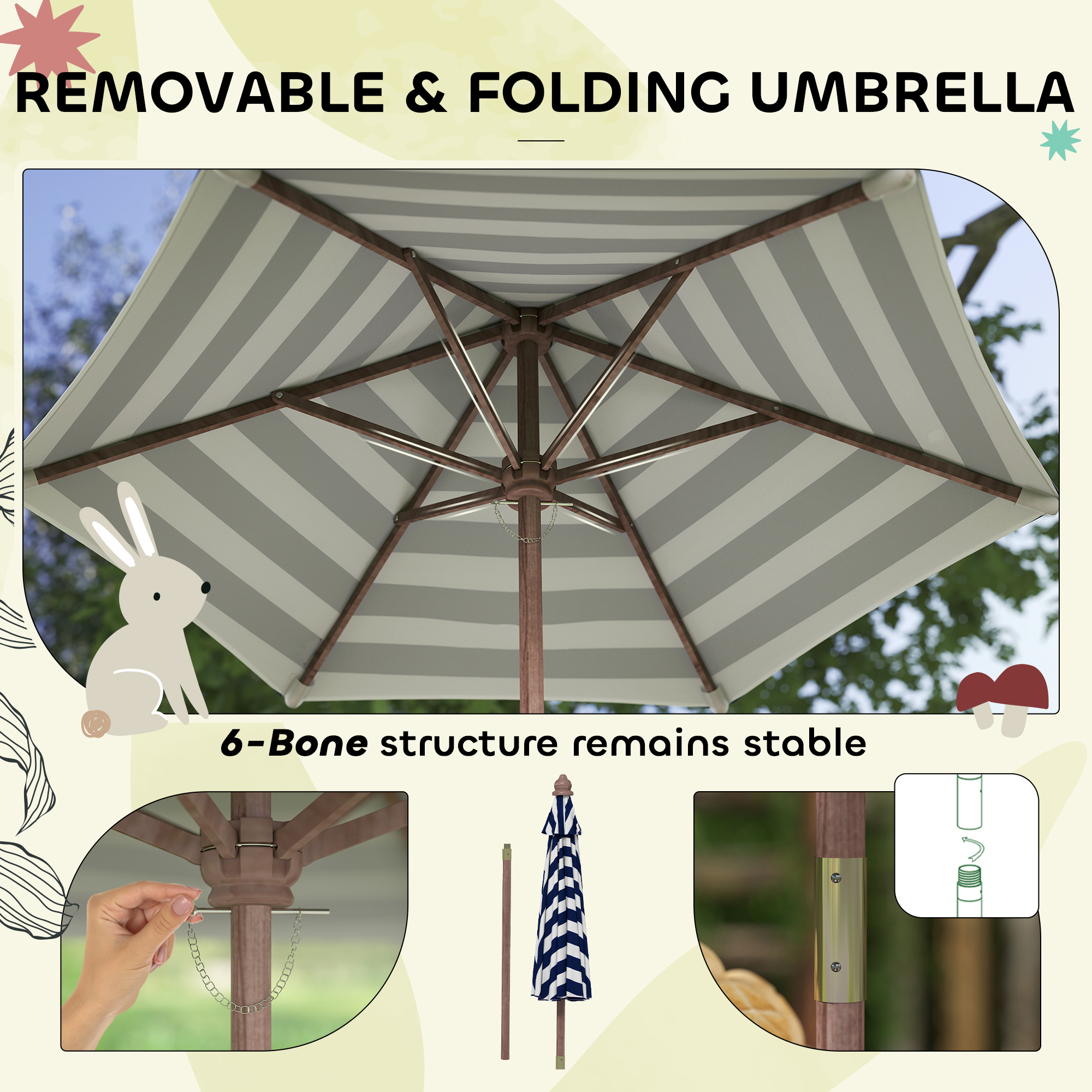 Kids Outdoor Wooden Picnic Tab - Kids Outdoor Bench With Umbrella avaliação e preço