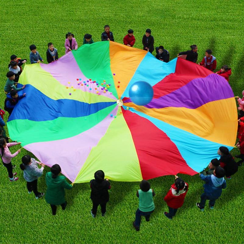 Rainbow Parachute For Kids Spo - Kids Outdoor Umbrella avaliação e preço