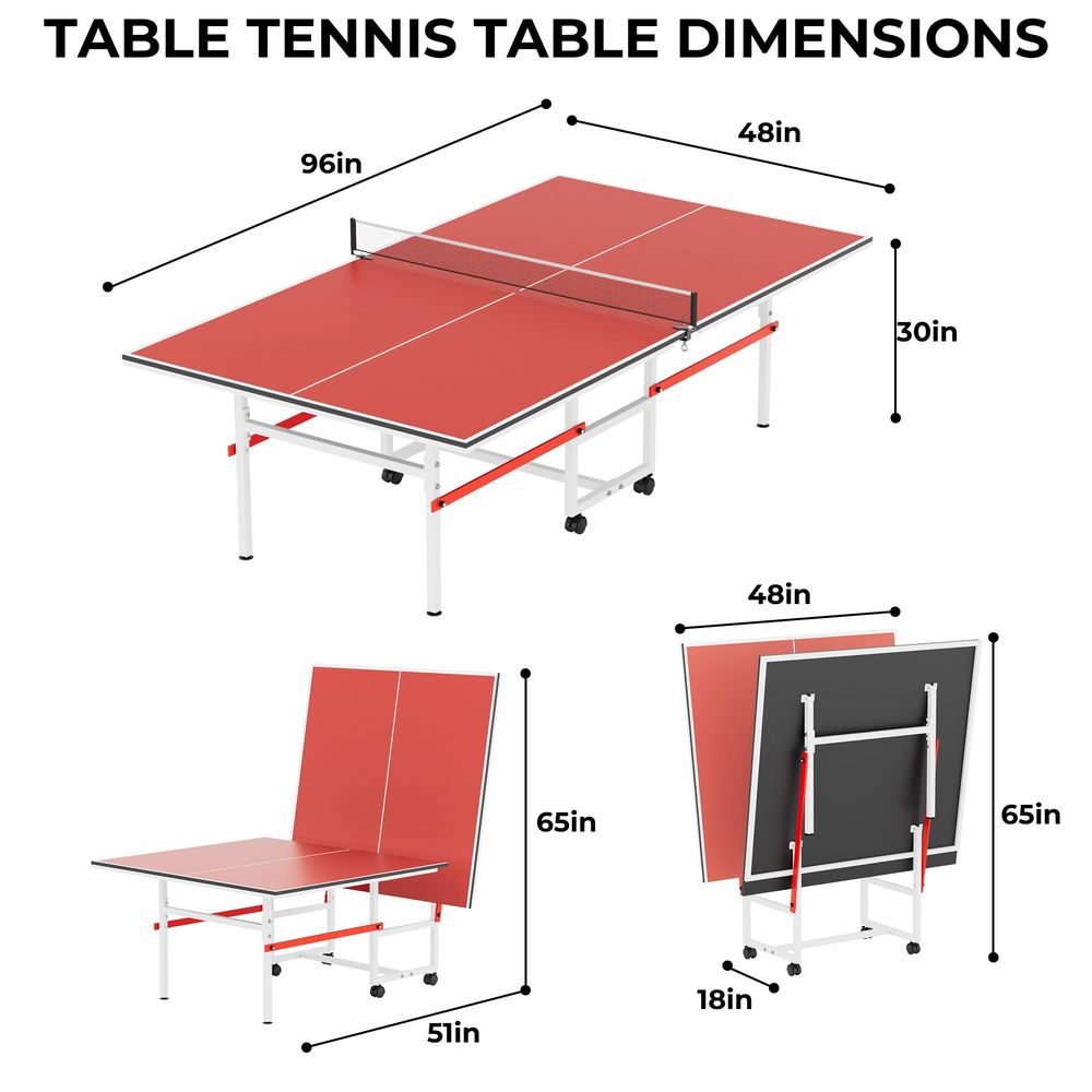 Table Tennis Table with Net, I - Kids Outdoor Folding Table avaliação e preço