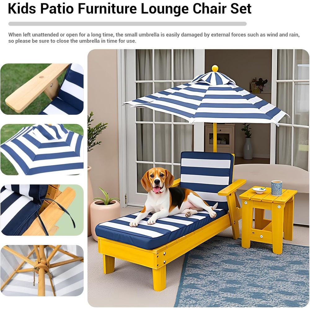 Outdoor Kids Lounge Chair with - Kids Outdoor Chair And Table avaliação e preço
