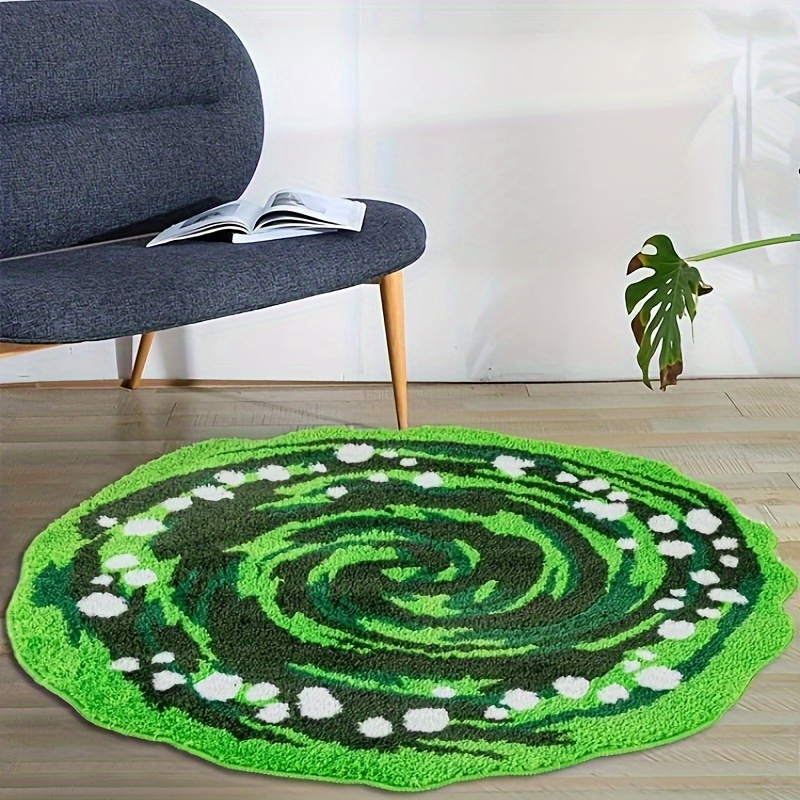 VIKAMA Green Round Plush Carpe - Kids Outdoor Folding Table avaliação e preço