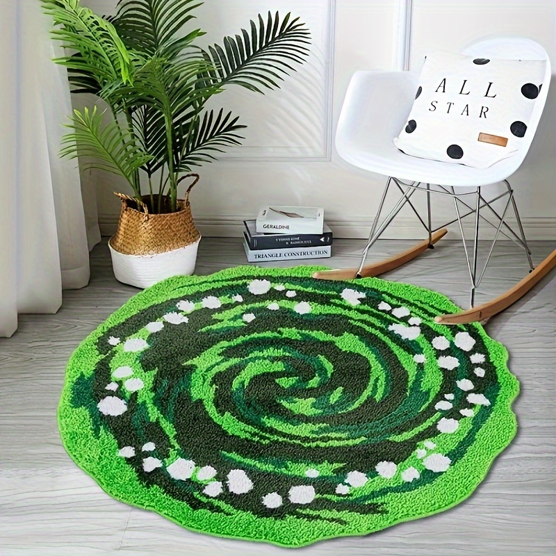 VIKAMA Green Round Plush Carpe - Kids Outdoor Folding Table avaliação e preço