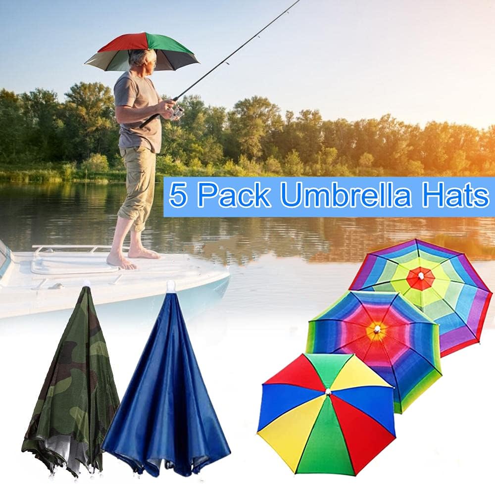 5 Pack Folding Umbrella Hats f - Kids Outdoor Umbrella avaliação e preço