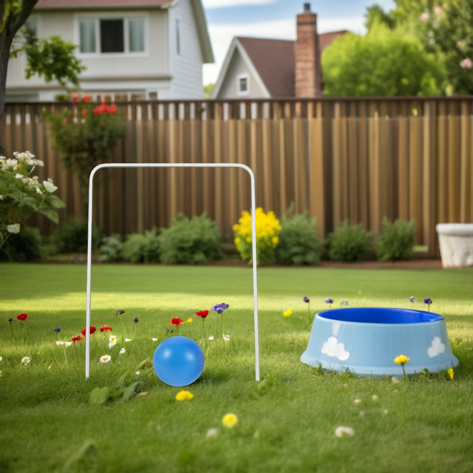 1Set Croquet Game Kit Kids Woo - Kids Outdoor Wooden Playset avaliação e preço
