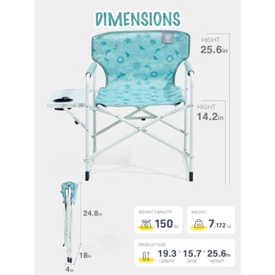 with Side table for Camping, R - Kids Outdoor Chair And Table avaliação e preço