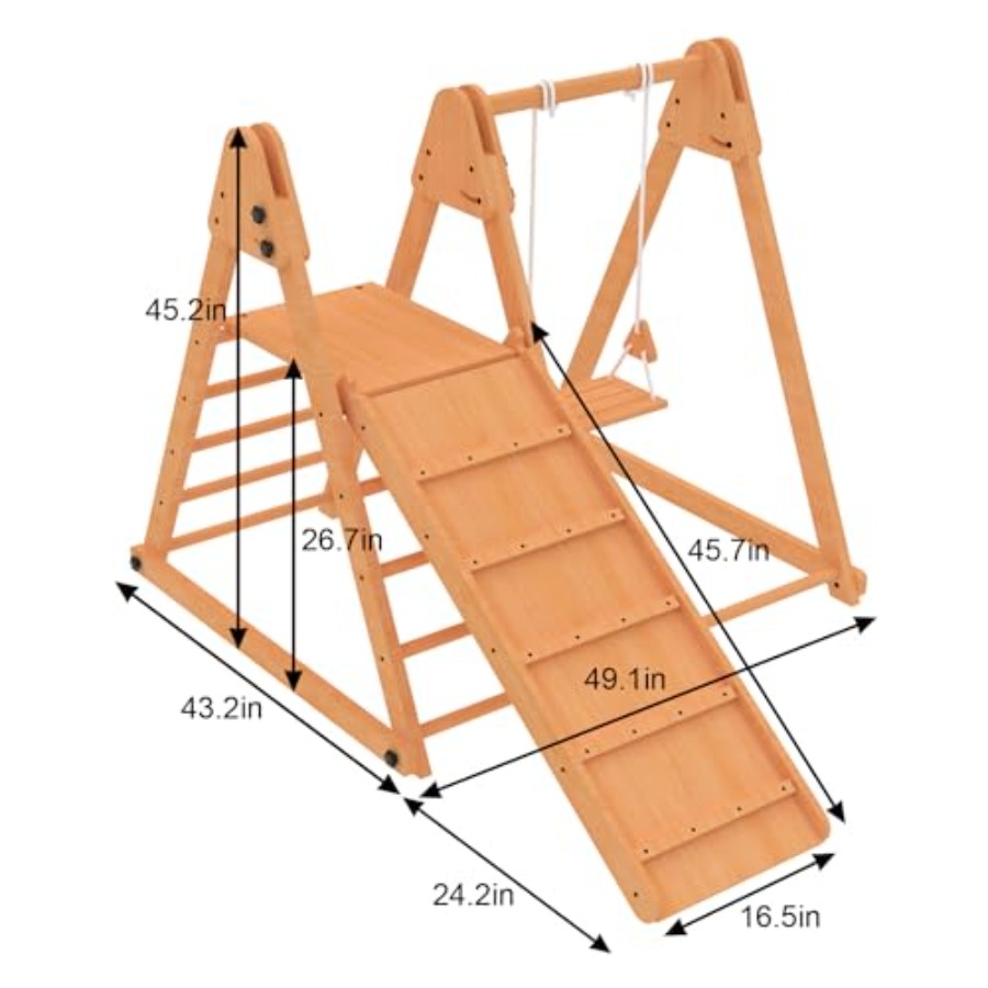 Outdoor jungle gym for kids 18 - Kids Outdoor Wooden Playset avaliação e preço