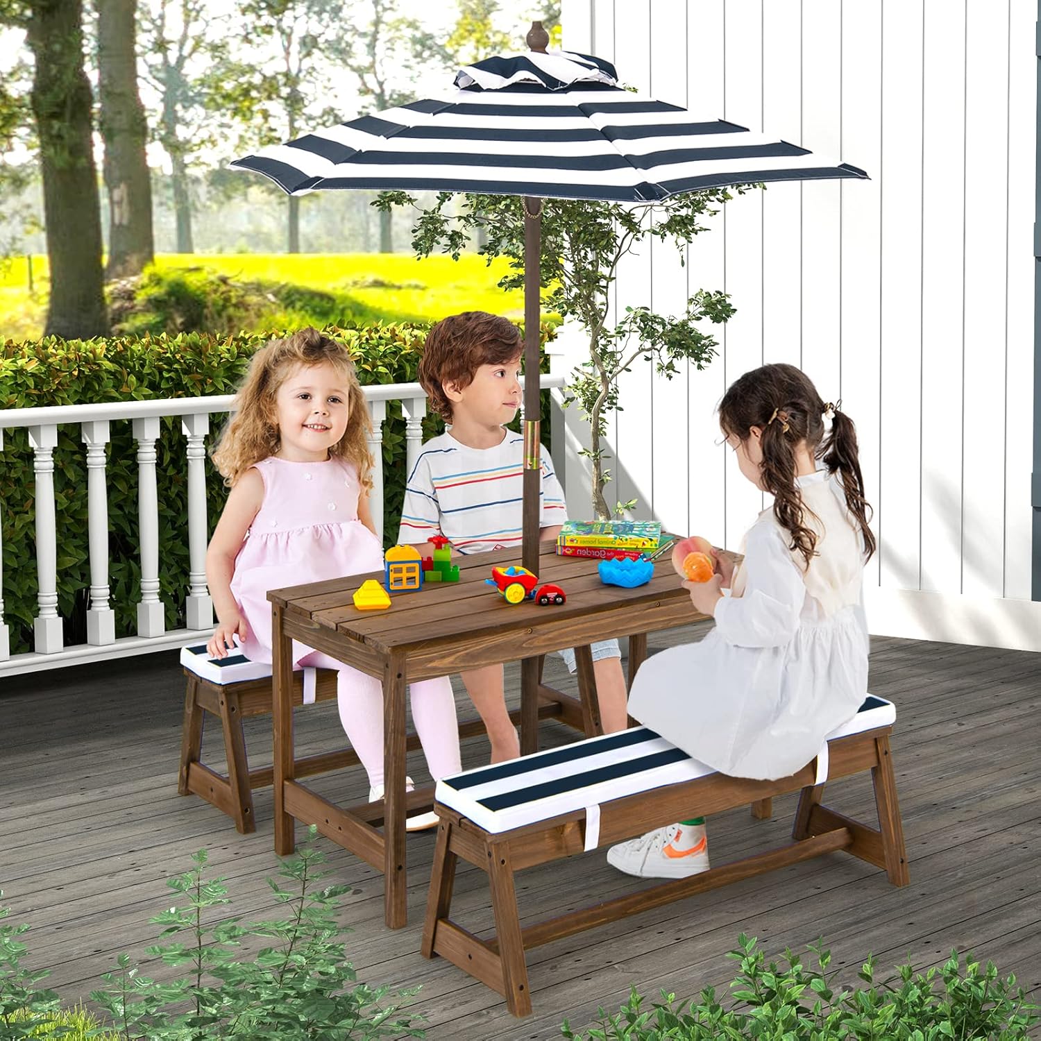 Height Adjustable Wooden Kids  - Kids Outdoor Umbrella avaliação e preço