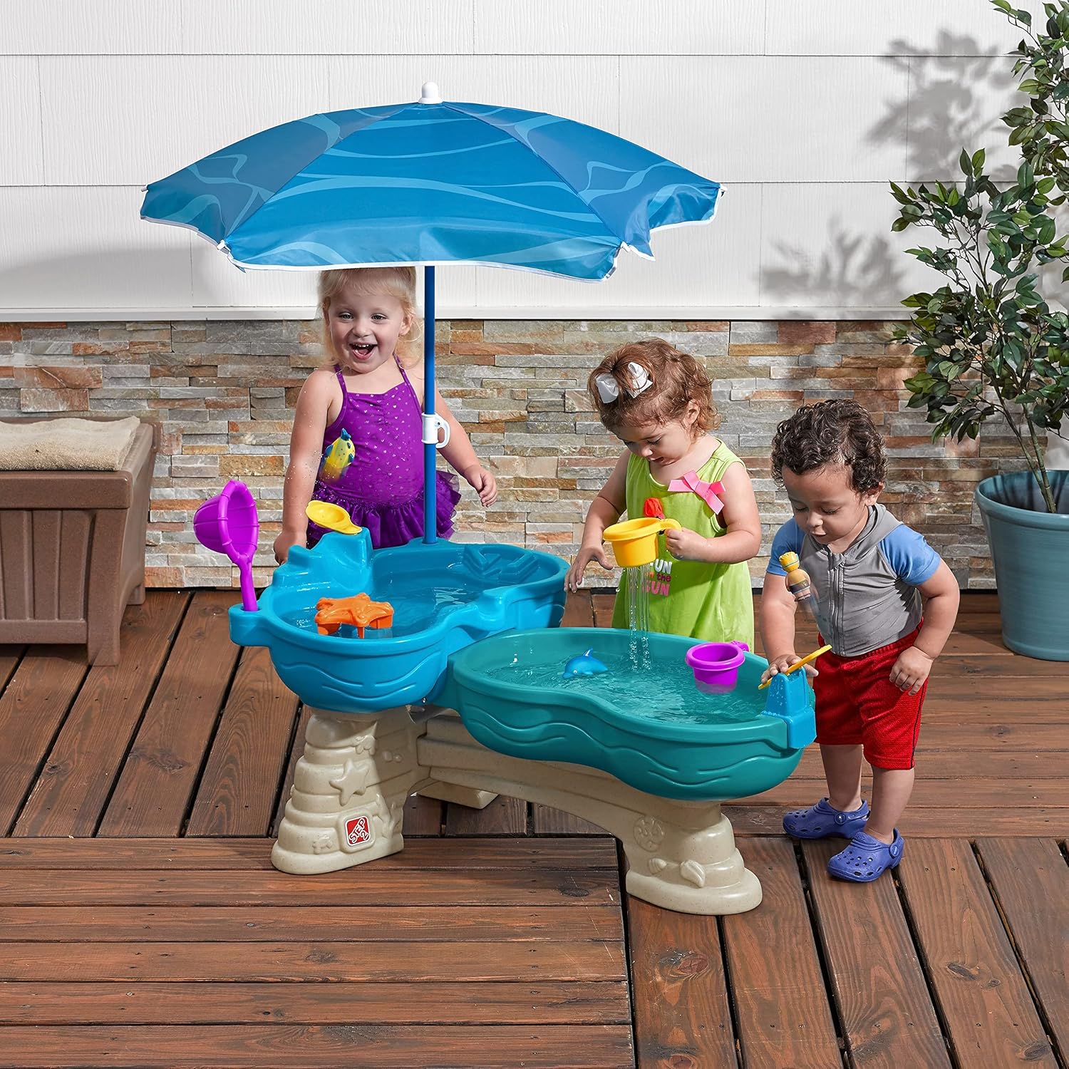 Two-Tier Water Table for Kids  - Kids Outdoor Frame avaliação e preço