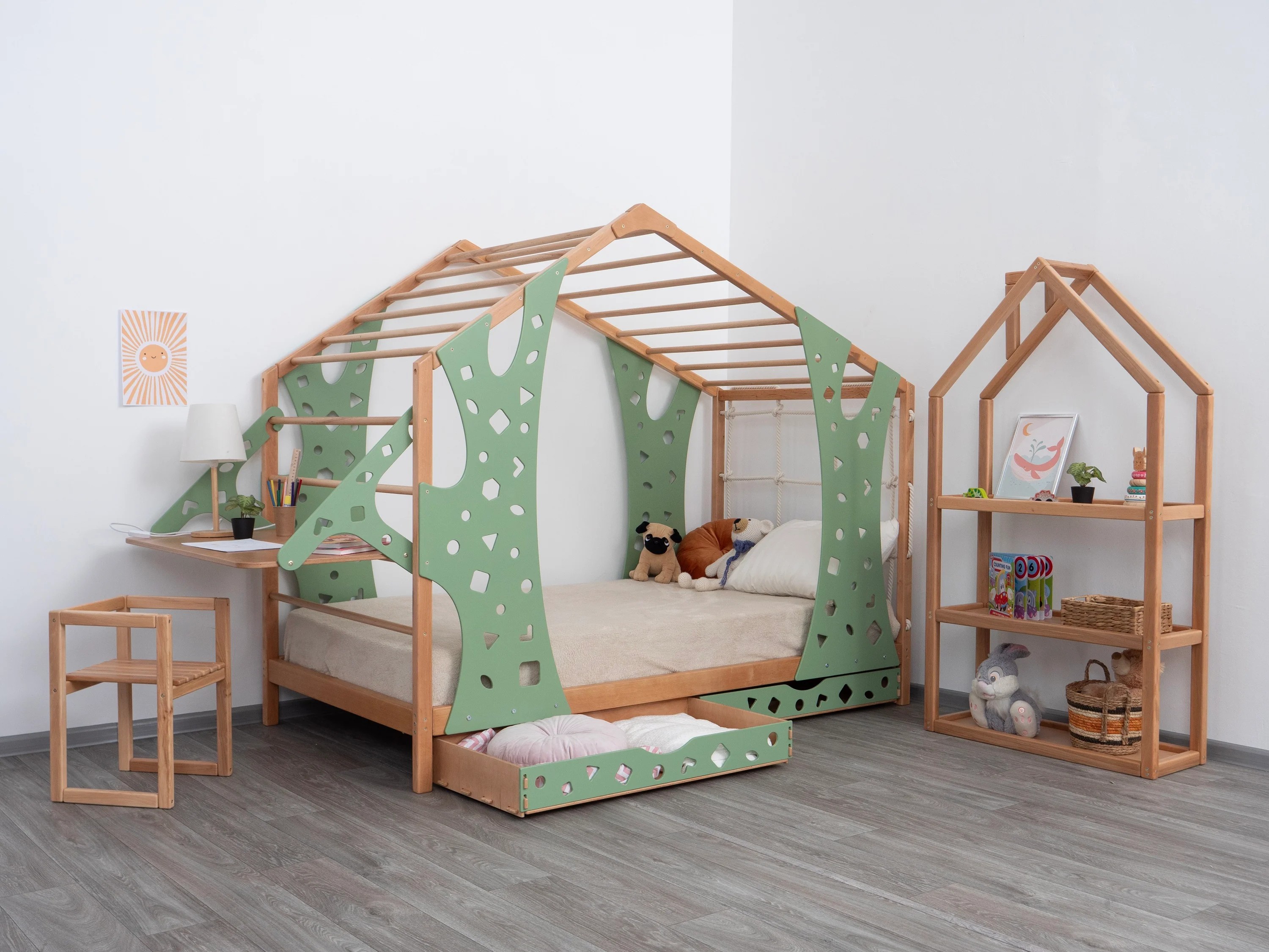 *Montessori Toddler Bed Twin B - Kids Outdoor Frame avaliação e preço