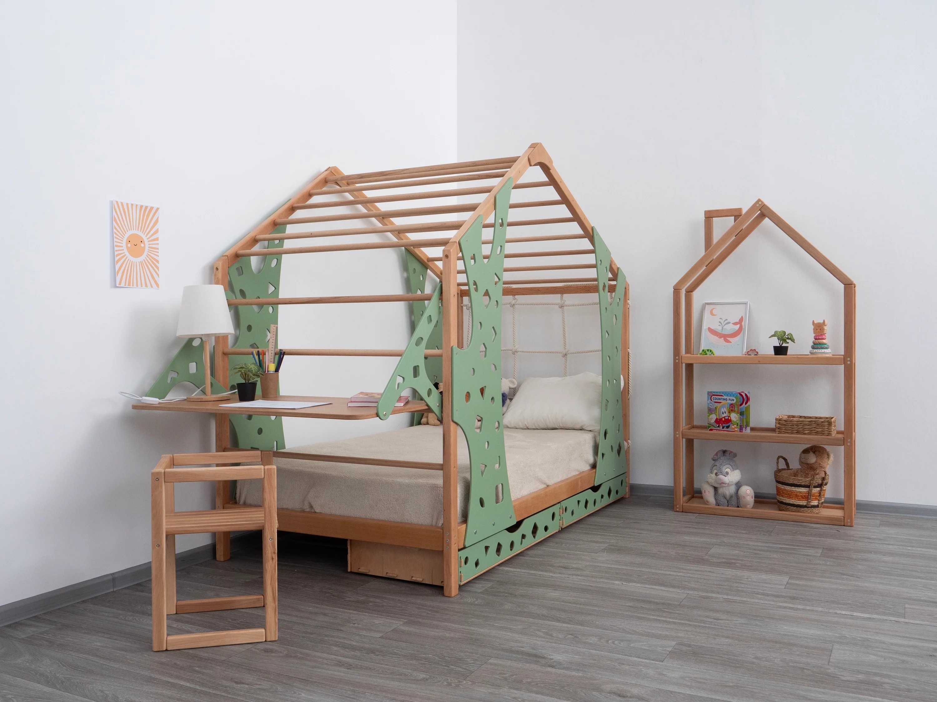 *Montessori Toddler Bed Twin B - Kids Outdoor Frame avaliação e preço