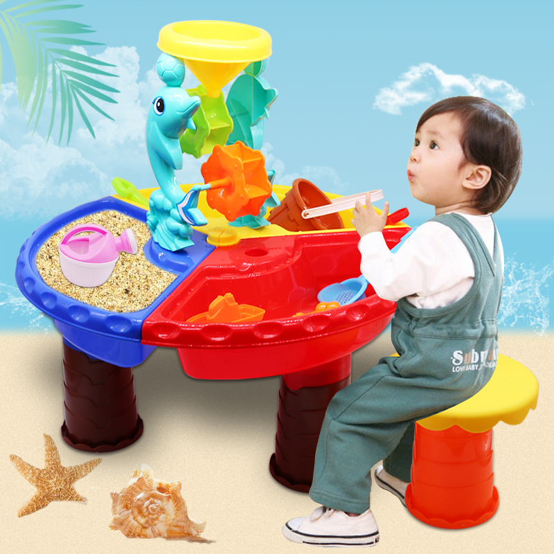 1 Set Children Beach Table San - Kids Outdoor Folding Table avaliação e preço