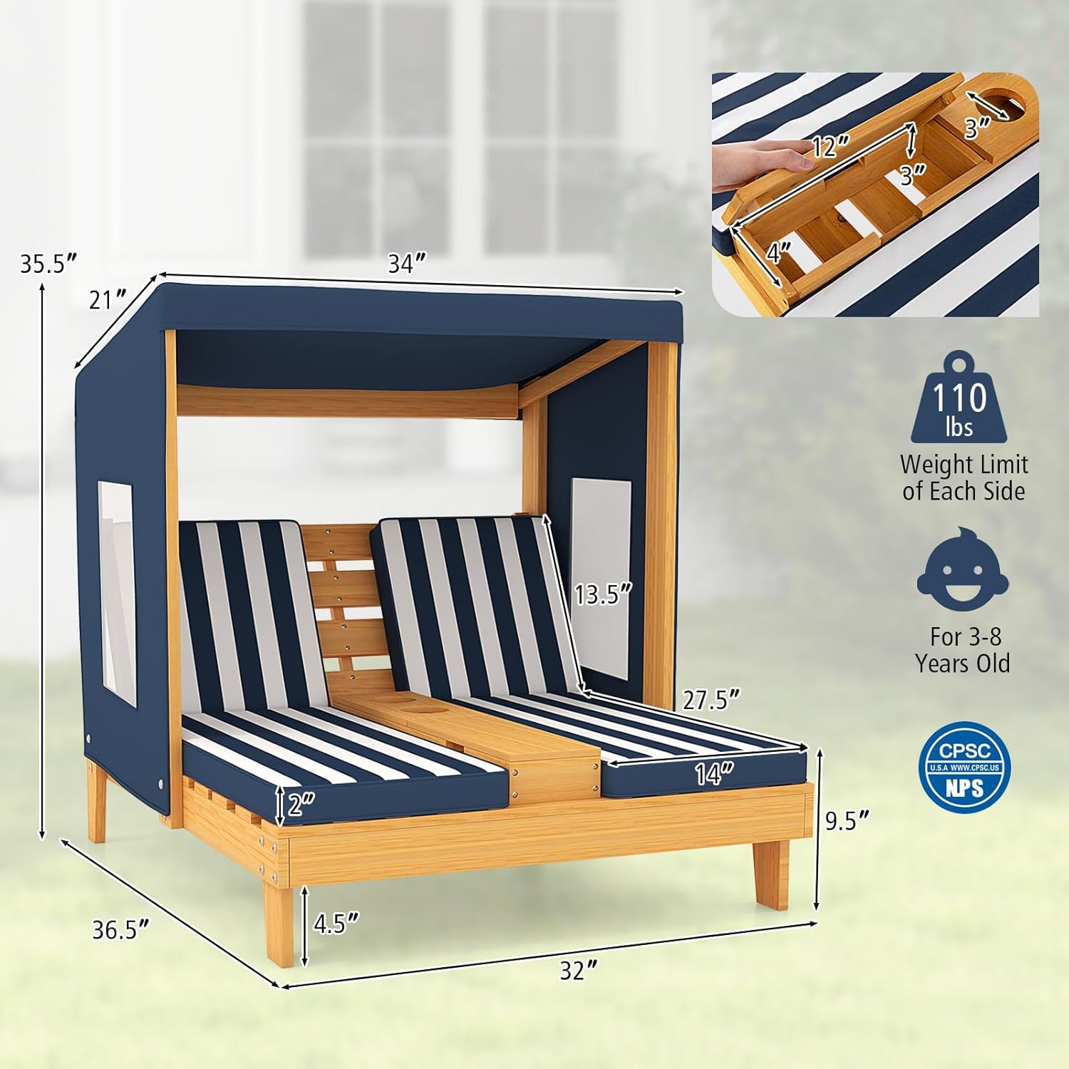 Kids Chaise Lounge Chair Outdo - Kids Outdoor Lounge Furniture avaliação e preço