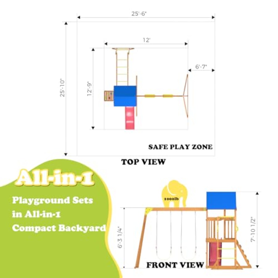 Backyard playground set with m - Kids Outdoor Monkey Bar Set avaliação e preço