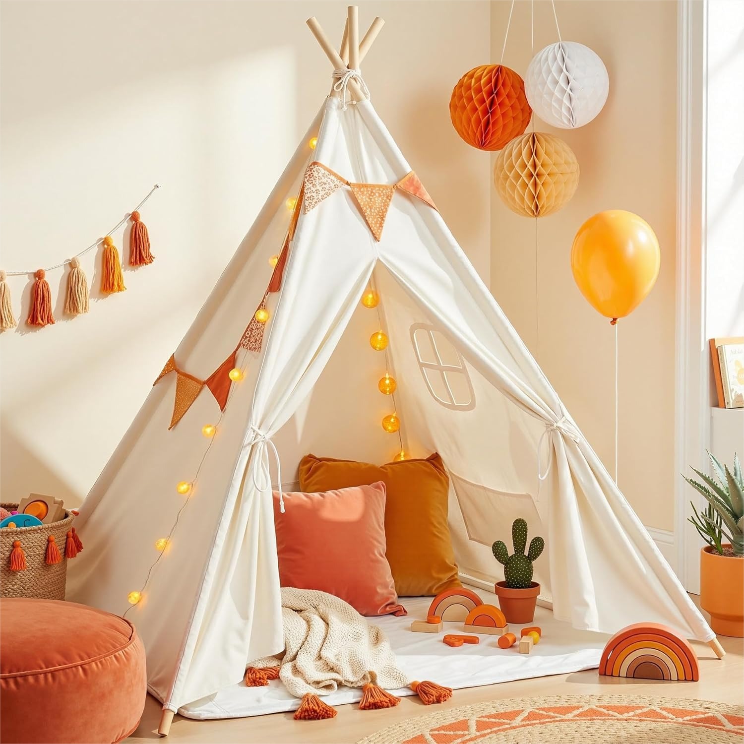 Kids Teepee Tent for Girls Boy - Kids Outdoor Wendy House avaliação e preço