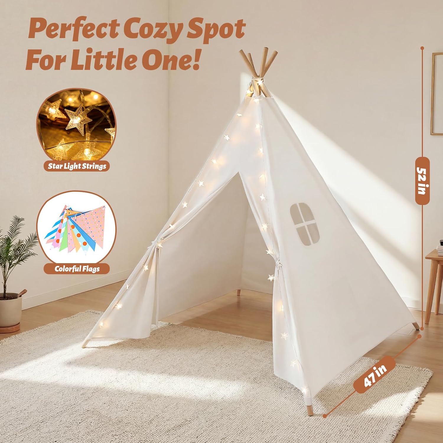 Kids Teepee Tent for Girls Boy - Kids Outdoor Wendy House avaliação e preço