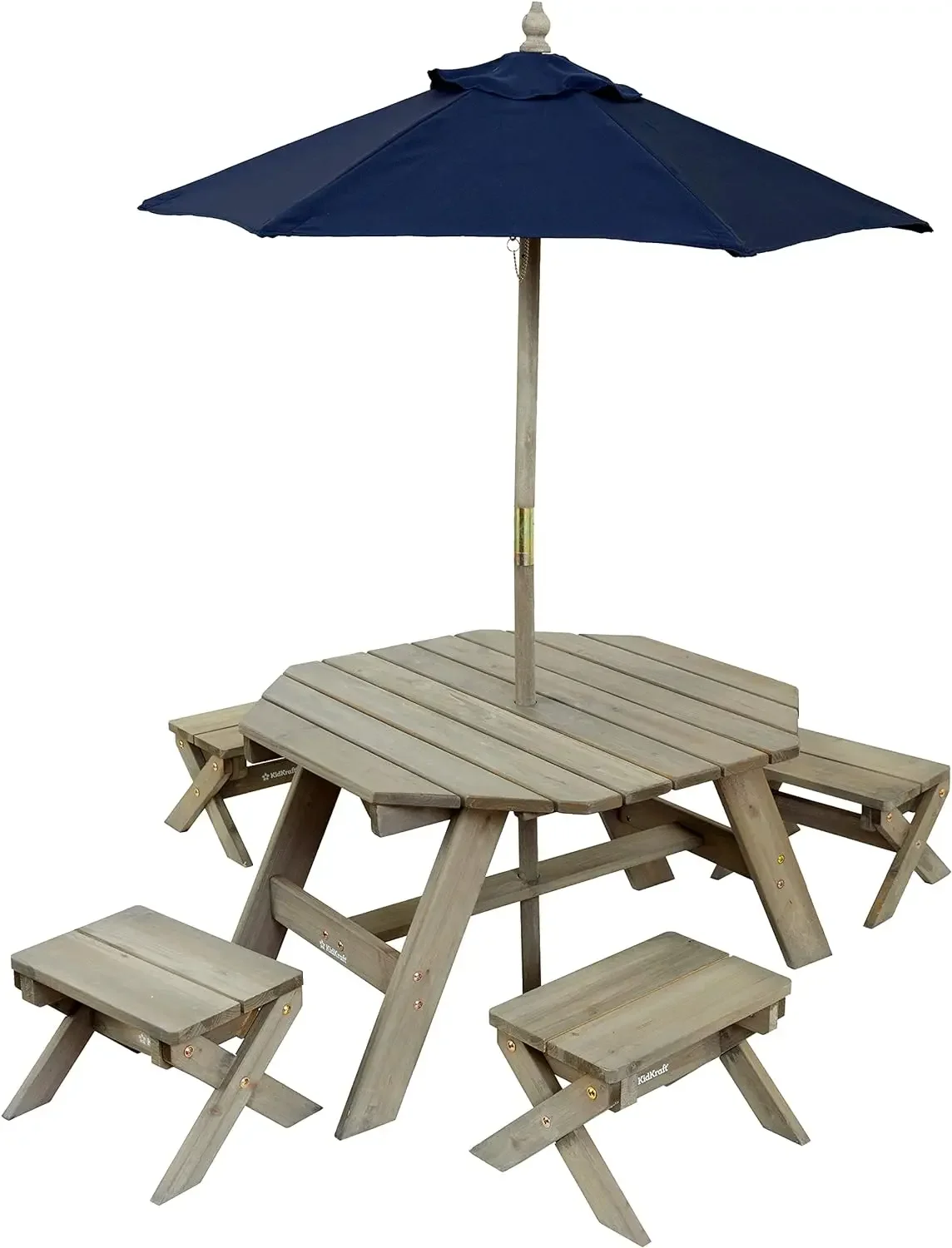 A Octagon Table Stools Umbrell - Kids Outdoor Folding Table avaliação e preço