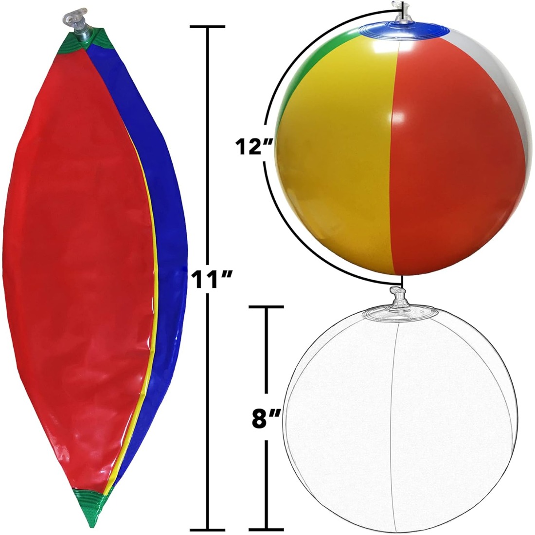 5 Pack Bulk Rainbow Inflatable - Kids Outdoor Water Toys avaliação e preço