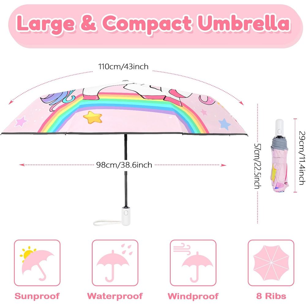 UV-Resistant Compact Kids Umbr - Kids Outdoor Umbrella avaliação e preço