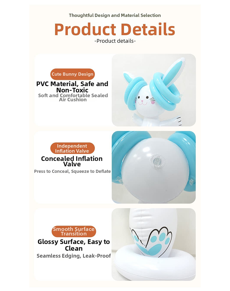 Easter Inflatable Bunny Ring T - Kids Outdoor Play Equipment avaliação e preço