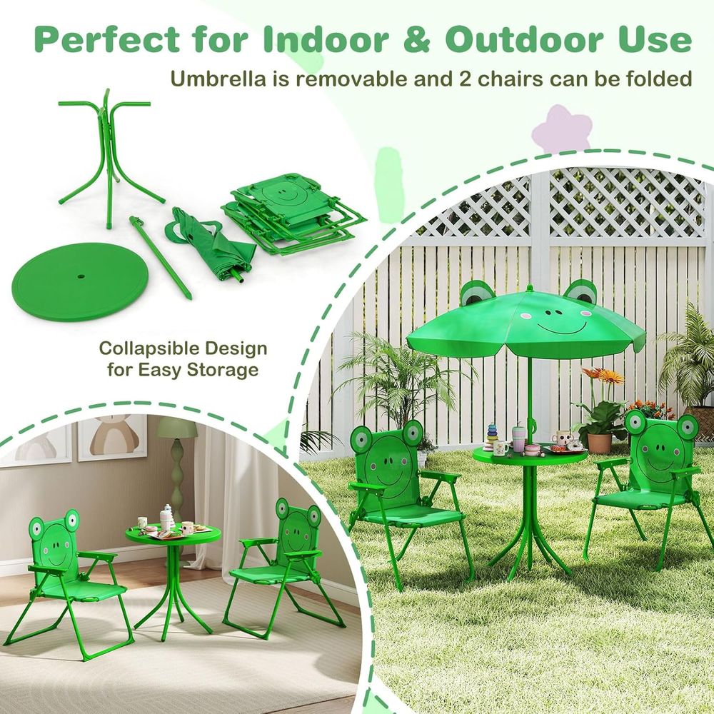Green Height-Adjustable Kids P - Kids Outdoor Folding Table avaliação e preço
