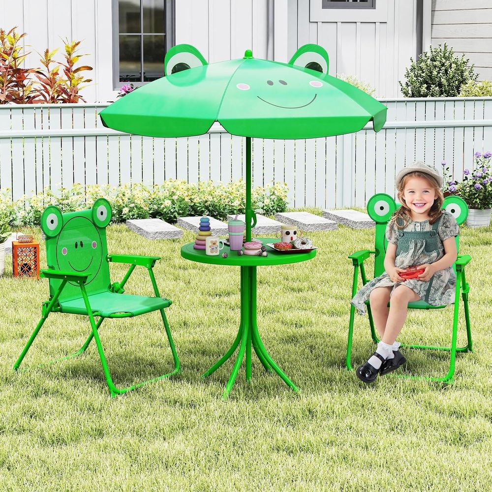 Green Height-Adjustable Kids P - Kids Outdoor Folding Table avaliação e preço