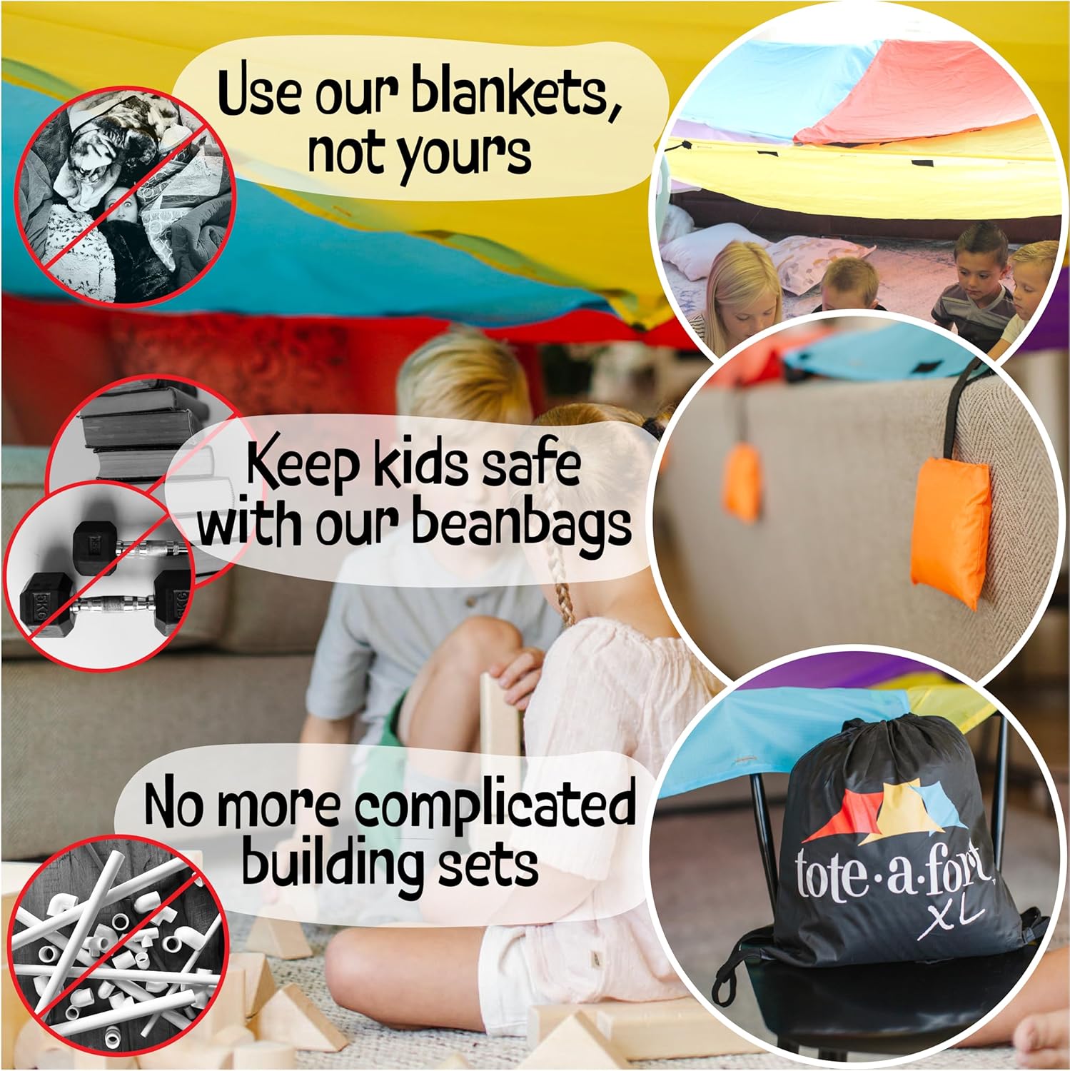 Blanket Fort Building Kit - Po - Kids Outdoor Fort Building Kit avaliação e preço